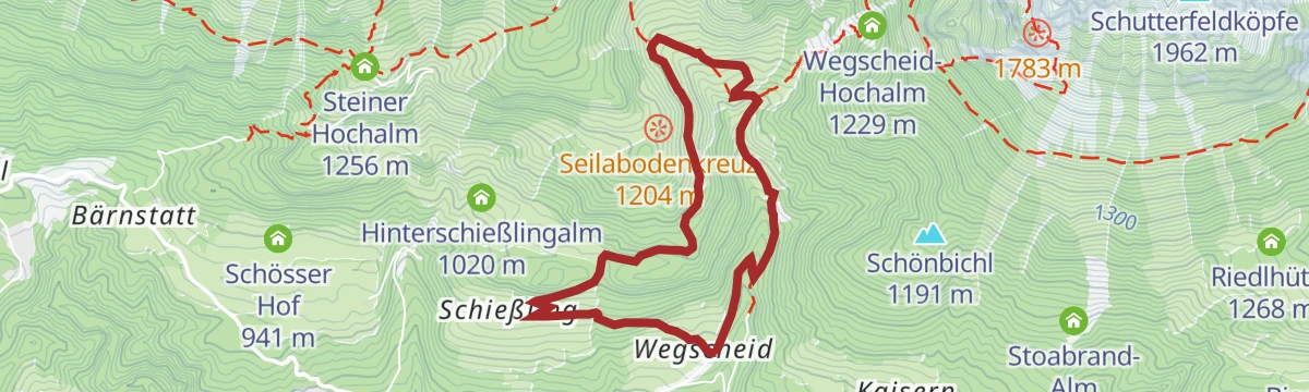 Route map: Kaiseralm Runde